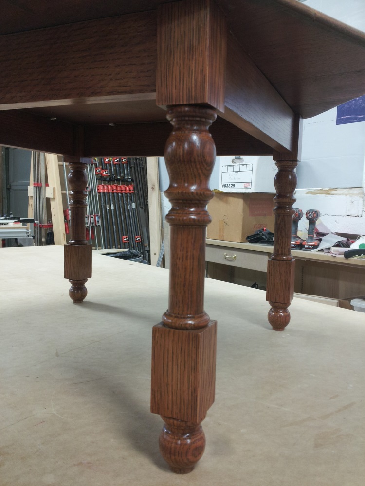 Woodturned legs for antique oak table.